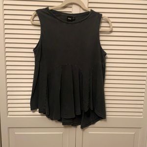 asos black distressed tank